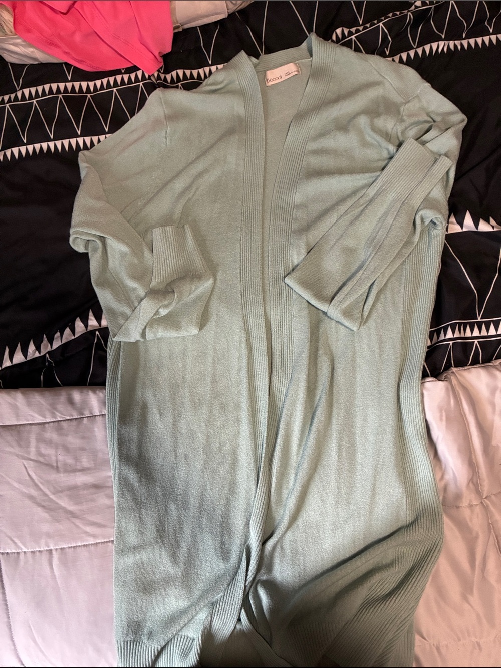 Open-Front Mint Knit Cardigan - Women